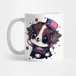 Cute Dog 4th of July Liberty Leash Mug